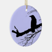 Raven and Dead Tree Keramik Ornament (Rechts)