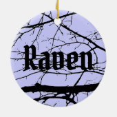 Raven and Dead Tree Keramik Ornament (Hinten)