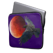 Raven and Eclipsing Moon Laptop Sleeve (Vorderseite Links)
