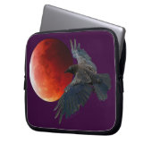 Raven and Eclipsing Moon Laptop Sleeve (Vorderseite Links)