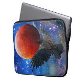 Raven and Eclipsing Moon Laptop Sleeve (Vorderseite Links)