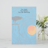 Raven and Full Moon Briefpapier (Stehend Vorderseite)
