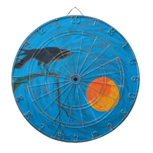 Raven and Full Moon Dartscheibe