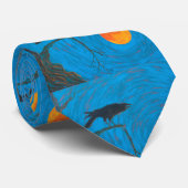 Raven and Full Moon Krawatte (Gerollt)