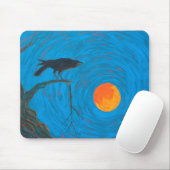 Raven and Full Moon Mousepad (Mit Mouse)