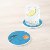Raven and Full Moon Sandstein Untersetzer (Seite)