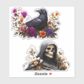 Raven and Grim Sensenmann Vinyl Stickers Anpassen Aufkleber (Blatt)
