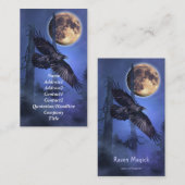"Raven and Moon Business Card" Visitenkarte (Vorne/Hinten)