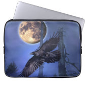 Raven and Moon Laptop Sleeve (Vorderseite)