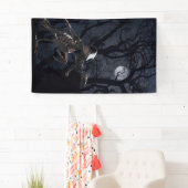 Raven and Rat Skeleton in Moonlight Banner (Insitu)