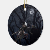 Raven and Rat Skeleton in Moonlight Keramik Ornament (Links)