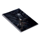 Raven and Rat Skeleton in Moonlight Notizblock (Rechte Seite)
