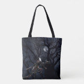 Raven and Rat Skeleton in Moonlight Tasche (Rückseite)