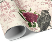 Raven and Rose Damask Geschenkpapier (Rolleneckpunkt)
