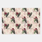 Raven and Rose Damask Geschenkpapier Set (Vorderseite 3)