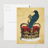 Raven and Royal Crown Postkarte (Vorne/Hinten)