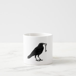 Raven and Skeleton Key Espresso Cup Espressotasse