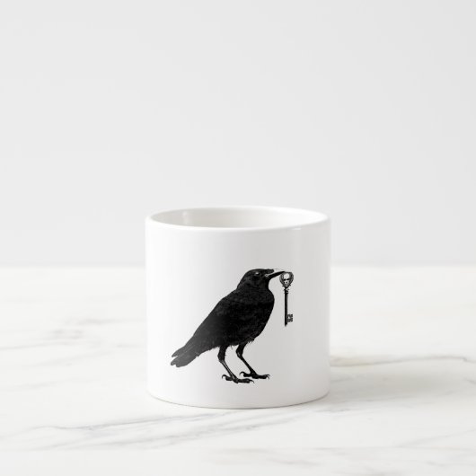 Raven and Skeleton Key Espresso Cup Espressotasse (Vorderseite)