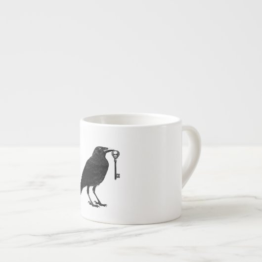 Raven and Skeleton Key Espresso Cup Espressotasse (Vorderseite Rechts)