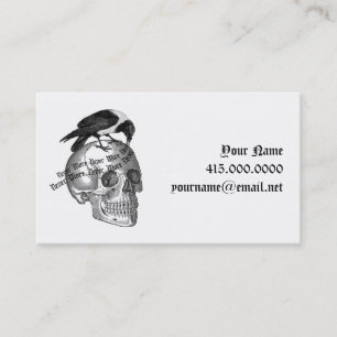 Raven and Skull Blogger Card Visitenkarte