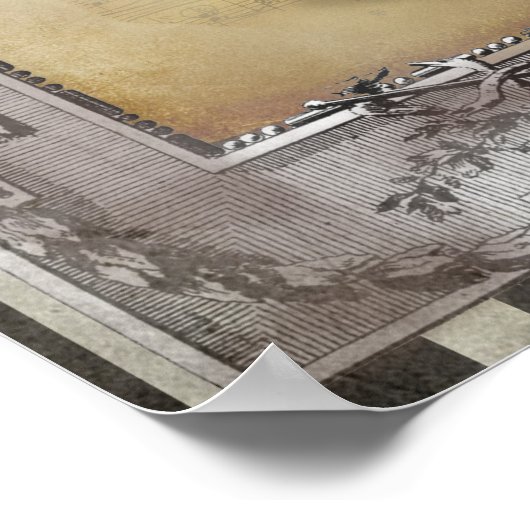 Raven and Skull halloween Poster (Ecke)