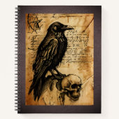 Raven and Skull Junk Journal Page Notizblock (Vorderseite)