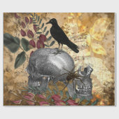 Raven and Skulls Geschenkpapier (Flach)