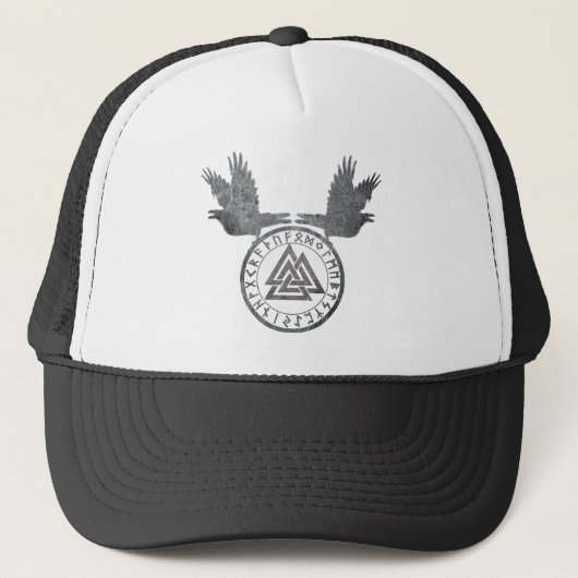 Raven-and-Valknut Truckerkappe (Vorderseite)
