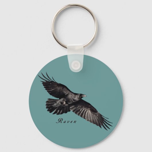 Raven Animal-lover Bird-fancier Gifts Schlüsselanhänger (Vorderseite)