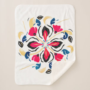 Raven Animal Medicine Mandala Sherpa Blanket Sherpadecke