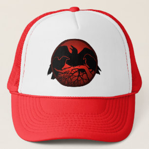 Raven Art Cap Wild Bird Crow Hats Raven Geschenke Truckerkappe
