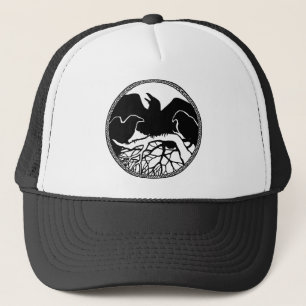 Raven Art Cap Wild Bird Crow Hats Raven Geschenke Truckerkappe
