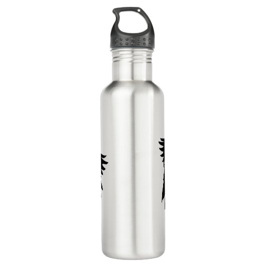 Raven Art Cool Crow Art Sport Flasche Trinkflasche (Rückseite)