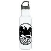 Raven Art Cool Crow Art Sport Flasche Trinkflasche (Vorderseite)