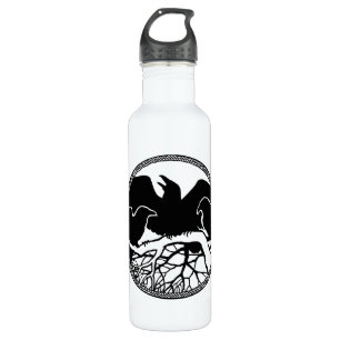 Raven Art Cool Crow Art Sport Flasche Trinkflasche