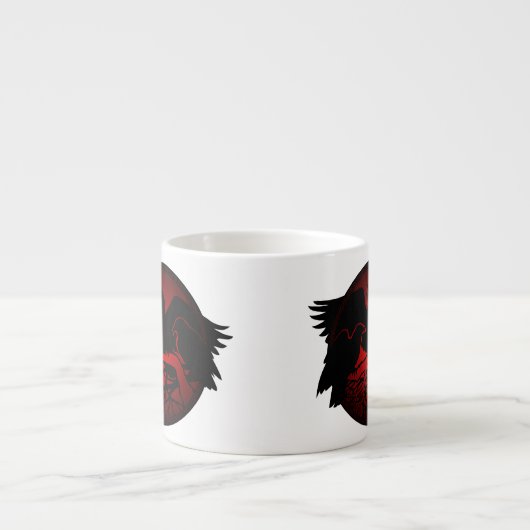 Raven Art Cup Native Art Raven Coffee Espresso Cup Espressotasse (Vorderseite)