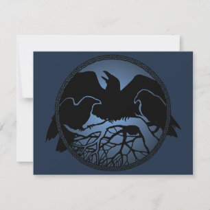 Raven Art Einladungen Personalisierte Kunstkarte