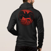 Raven Art Jacket Men's Raven Crow Art Jackets Hoodie (Rückseite)