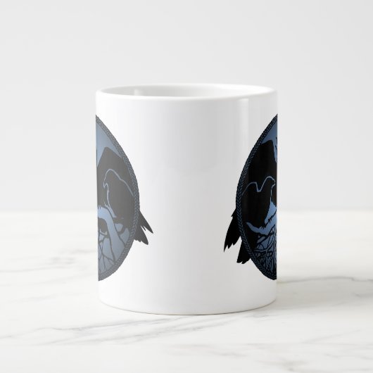 Raven Art Jumbo Tasse Coole Crow Art Cups & Tasse (Vorderseite)