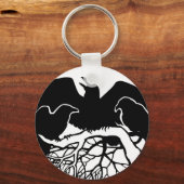 Raven Art Keychain Wildlife Crow / Raven Gifts Schlüsselanhänger (Vorderseite)