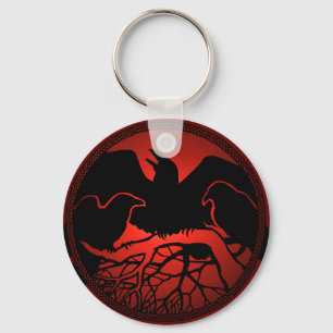 Raven Art Keychain Wildlife Crow / Raven Gifts Schlüsselanhänger