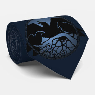 Raven Art Krawatte Wildlife Crow / Raven Necktie G