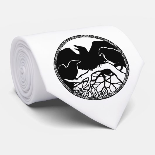 Raven Art Krawatte Wildlife Crow / Raven Necktie G (Gerollt)