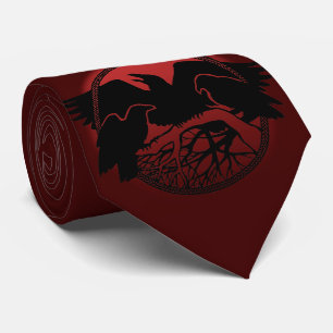 Raven Art Krawatte Wildlife Crow / Raven Necktie G