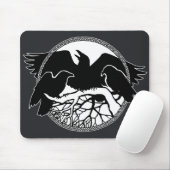Raven Art Mouspads Coole Crow Art Computergeschenk Mousepad (Mit Mouse)