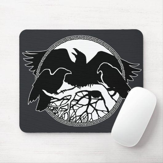 Raven Art Mouspads Coole Crow Art Computergeschenk Mousepad (Mit Mouse)