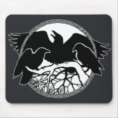 Raven Art Mouspads Coole Crow Art Computergeschenk Mousepad (Vorne)