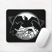Raven Art Mouspads Coole Crow Art Computergeschenk Mousepad (Mit Mouse)