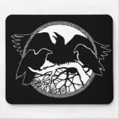 Raven Art Mouspads Coole Crow Art Computergeschenk Mousepad (Vorne)
