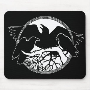 Raven Art Mouspads Coole Crow Art Computergeschenk Mousepad